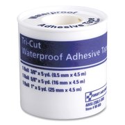 First Aid Only Tri-Cut Waterproof-Adhesive Medical Tape with Dispenser, Tri-Cut Width (0.38", 0.63", 1"), 5 yd Long 730013